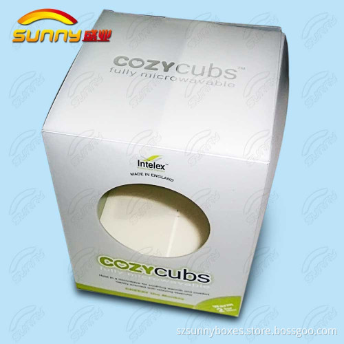 2014 cardboard box with clear pvc window
